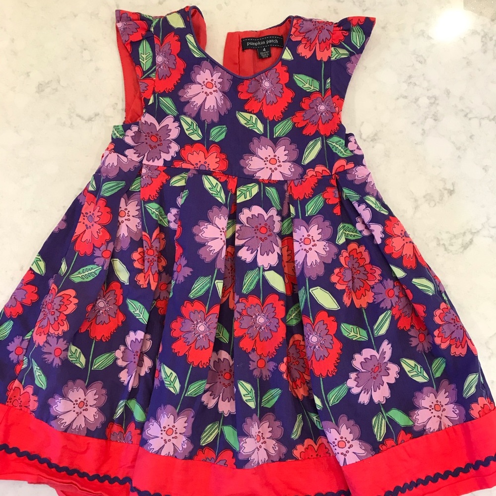 Floral Pumpkin Patch Dress Size 4T